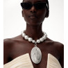 Necklace Statement Pearl & Iconic Medallion