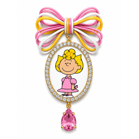 Baby Line Pendant - Pink Heart