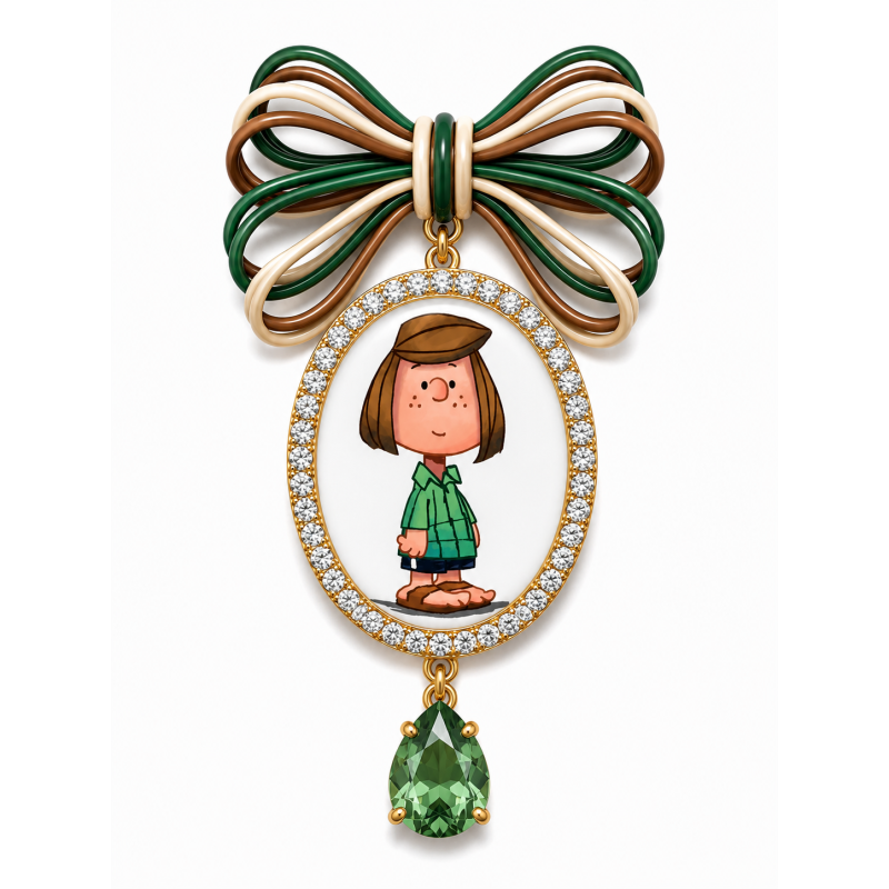 Pendentif en ligne de bébé - coeur vert