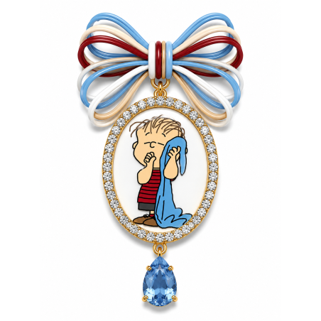 Pendentif en ligne de bébé – Coeur bleu