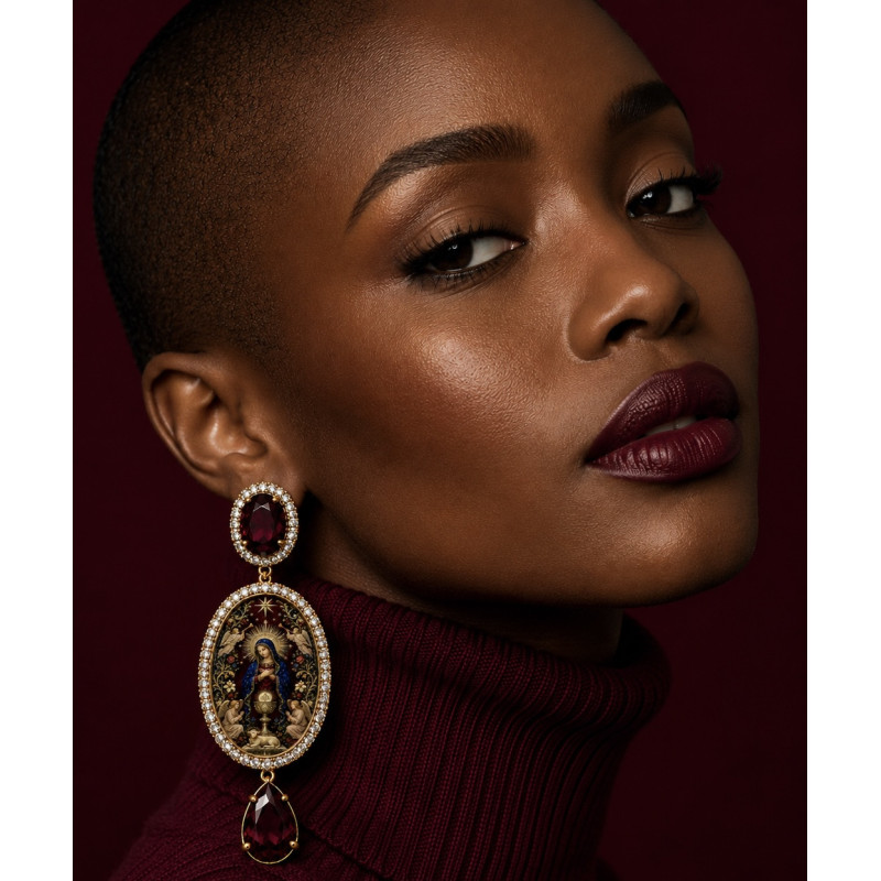 Sacred Burgundy earrings