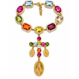 Collar de cruz multicolor - línea sagrada TittiBi