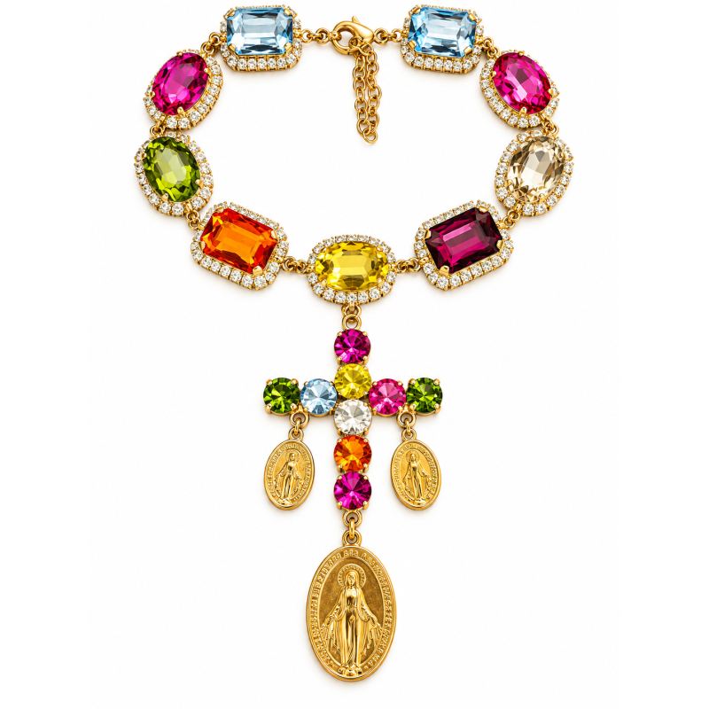 Collana Croce Multicolor – Linea Sacra TittiBi