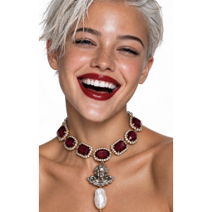 Angel Bourgogne Collier - TittiBi