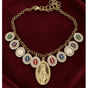 Collana Madonna Miracolosa Multicolor