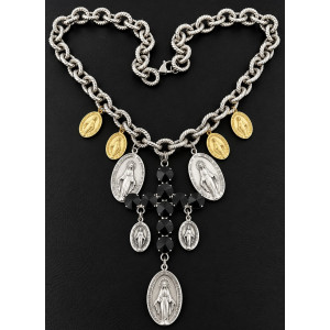 Miraculous sacred black & gold necklace - TittiBi