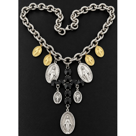 Collier noir sacré et or miraculeux - TittiBi