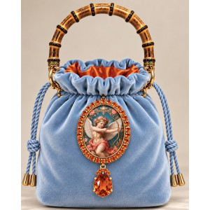 Angel Celeste & Orange Bijou Sac