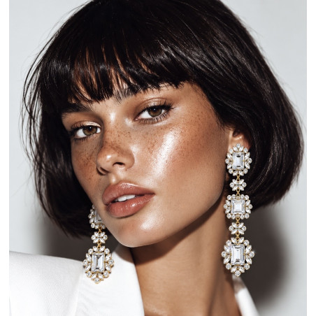 Crystal jewel earrings – 15 cm