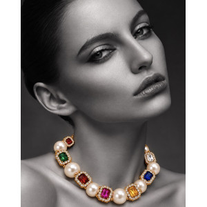 Collana Gioiello Multicolor con Maxi Perle – TittiBi
