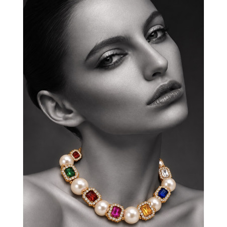 Collana Gioiello Multicolor con Maxi Perle – TittiBi