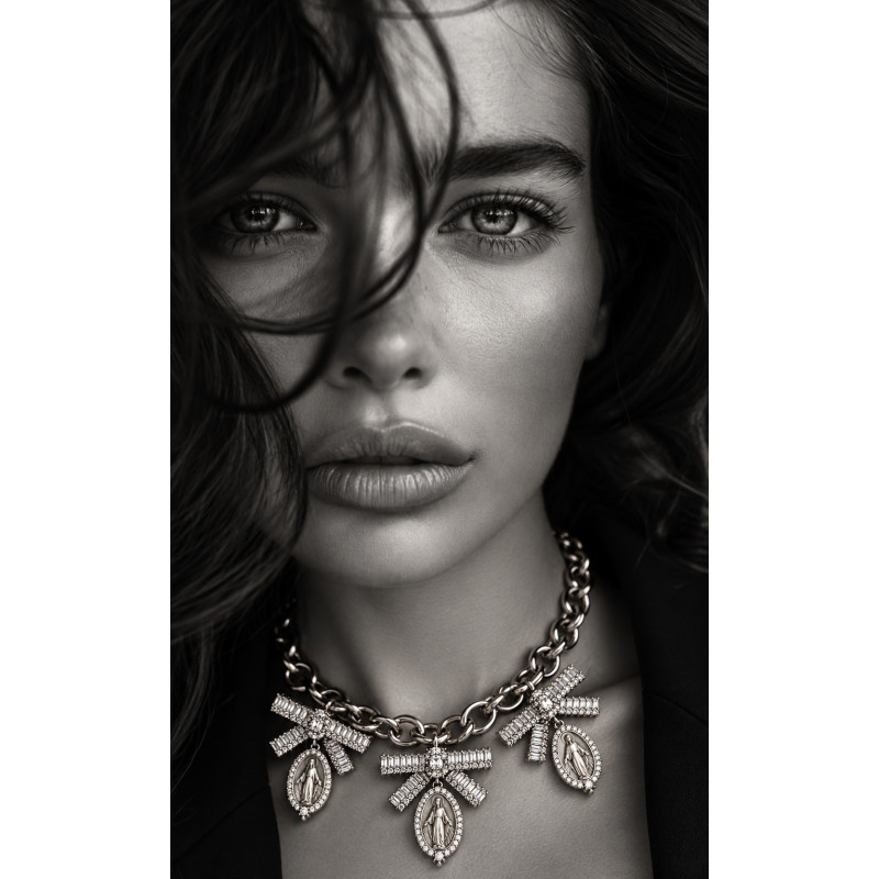 Miraculous Madonna flakes necklace