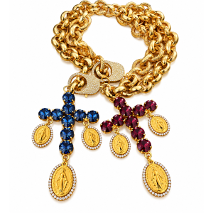 Collana Gioiello TittiBi con Maxi Catena Dorata e Croce Miracolosa – Limited Edition
