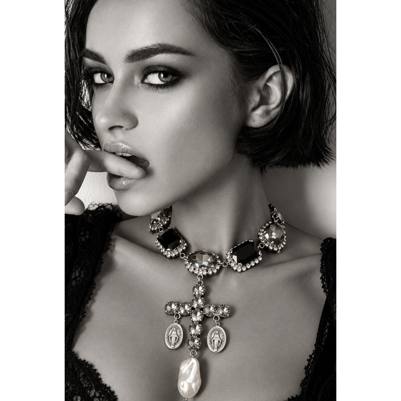 Collana Gioiello TittiBi – Croce Miracolosa Black & Silver